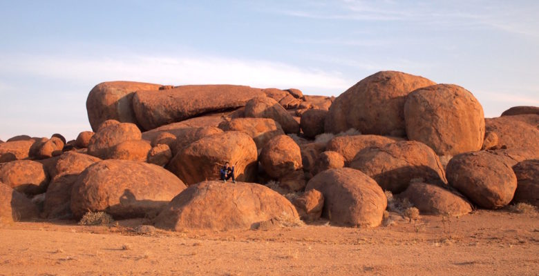 ナミブ砂漠の巨石群