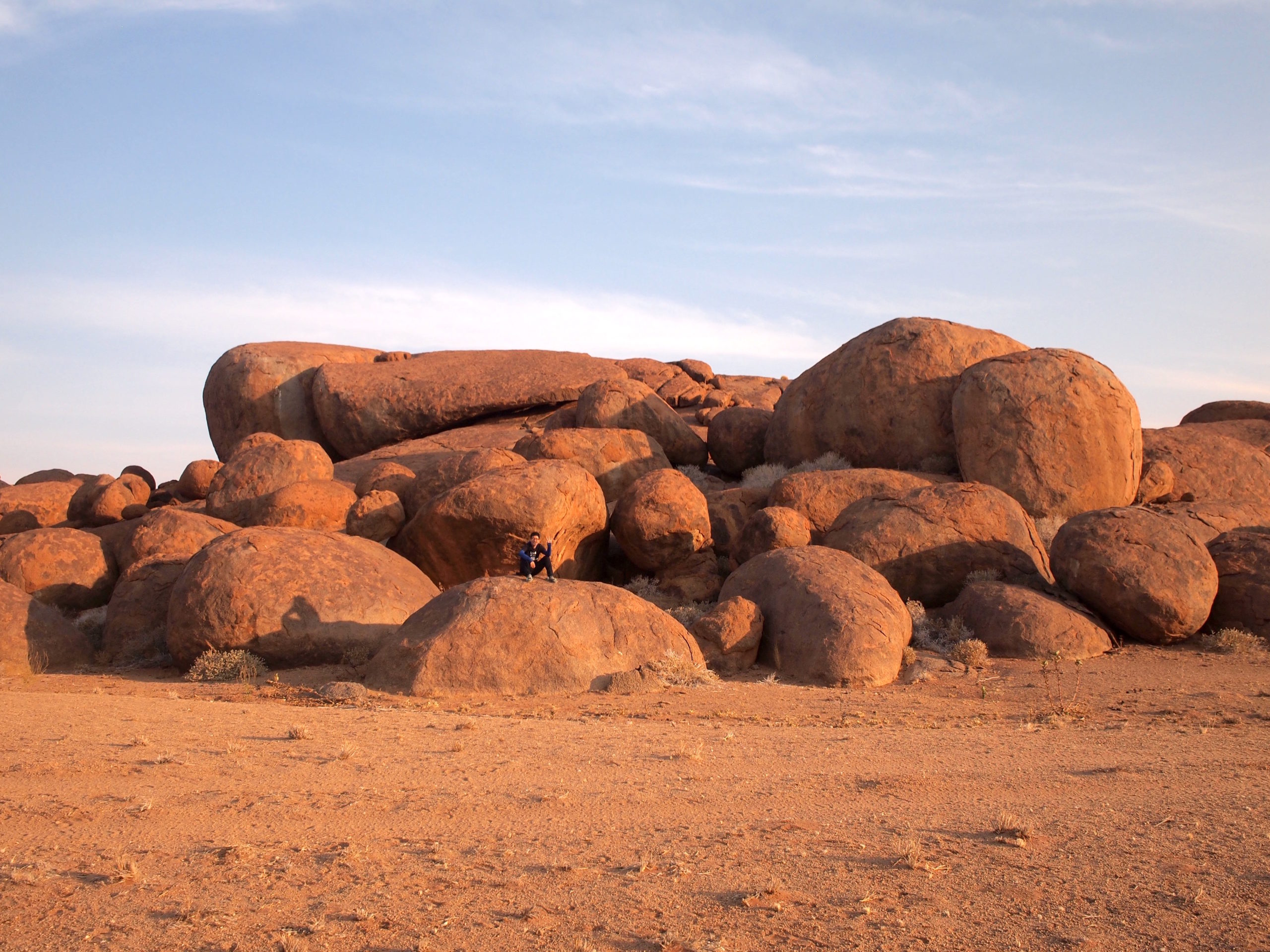 ナミブ砂漠の巨石群